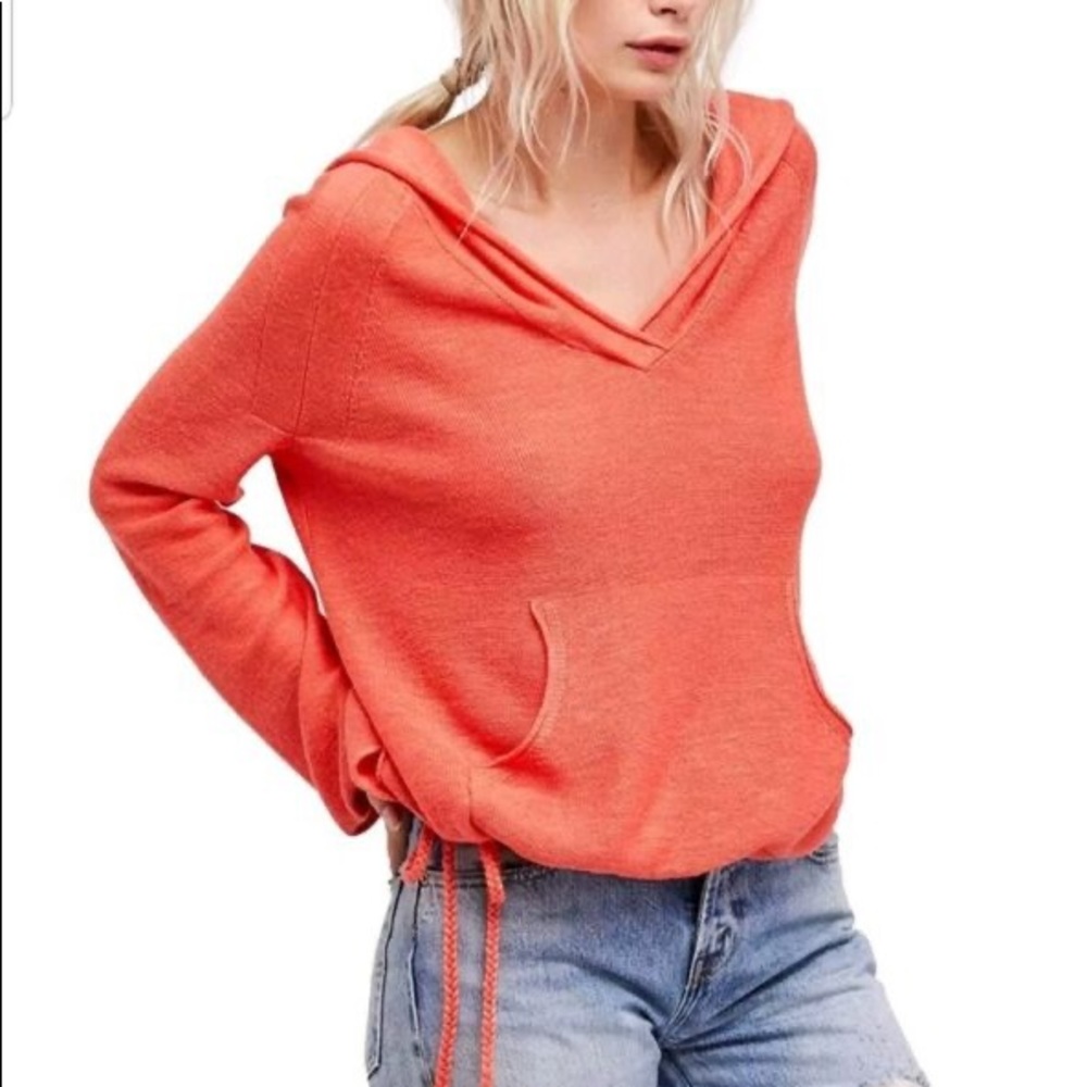 Free People Optimistic Linen Blend Hoodie